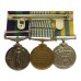 Queen's Korea Medal, UN Korea Medal and General Service Medal (Clasp - Arabian Peninsula) Group of Three - Bdr. F.E. Flintham, Royal Artillery