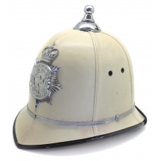 Isle of Man Constabulary White Leather Summer Ball Top Helmet 