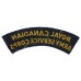 Royal Canadian Army Service Corps (ROYAL CANADIAN/ARMY SERVICE CORPS) Cloth Shoulder Title