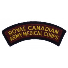 Royal Canadian Army Medical Corps (ROYAL CANADIAN/ARMY MEDICAL CORPS) Cloth Shoulder Title