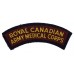 Royal Canadian Army Medical Corps (ROYAL CANADIAN/ARMY MEDICAL CORPS) Cloth Shoulder Title