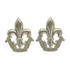 Pair of Canadian Royal 22nd Regiment Collar Badges 