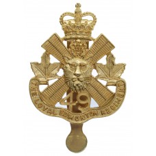 Canadian The Loyal Edmonton Regiment Cap Badge  - Queen's Crown