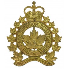 Canadian Lake Superior Scottish Regiment Cap Badge  - Queen's Crown