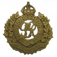 George VI Royal Canadian Engineers Cap Badge - King's Crown
