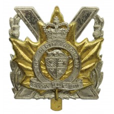 Canadian Perth Regiment Cap Badge - Queen's Crown