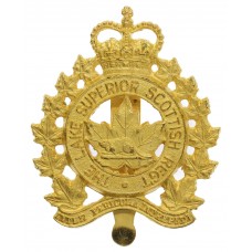 Canadian Lake Superior Scottish Regiment Cap Badge - Queen's Crown