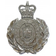St. Helens Police Wreath Helmet Plate - Queen's Crown
