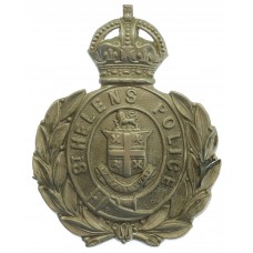 St Helen's Police Wreath Helmet Plate - King's Crown