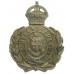 St Helen's Police Wreath Helmet Plate - King's Crown
