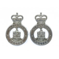 Pair of Blackburn Borough Police Collar Badges - Queen's Crown