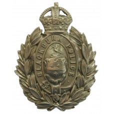Blackburn Borough Police Wreath Helmet Plate - King's Crown