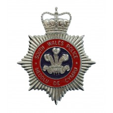 South Wales Police (Heddlu De Cymru) Enamelled Cap Badge - Queen's Crown