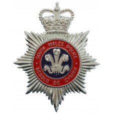South Wales Police (Heddlu De Cymru) Enamelled Helmet Plate - Queen's Crown