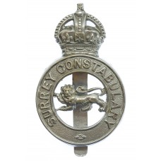 Surrey Constabulary Cap Badge - King's Crown