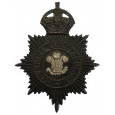 Cheshire Constabulary Night Helmet Plate - King's Crown