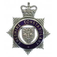 Cheshire Constabulary Senior Officer's Enamelled Cap Badge - Queen's Crown