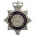 Lancashire Constabulary Enamelled Star Cap Badge - Queen's Crown