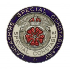 Lancashire Special Constabulary Special Constable Enamelled Lapel Badge - King's Crown