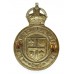 St. Lucia Police Force Cap Badge - King's Crown