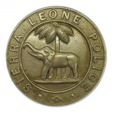 Sierra Leone Police White Metal Helmet Plate