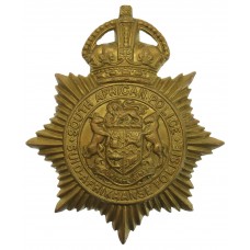 South African Police Helmet Plate - King's Crown (c.1931-1957)