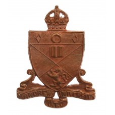 St. Andrew's University U.T.C. Cap Badge - King's Crown