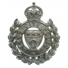 Leeds City Police Wreath Cap Badge - King's Crown