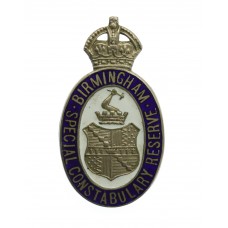 Birmingham Special Constabulary Reserve Enamelled Lapel Badge - King's Crown