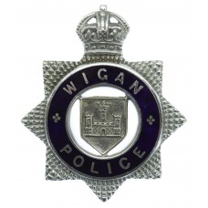 Wigan Borough Police Senior Officer's Enamelled Cap Badge - King's Crown