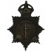 Wigan Borough Police Night Helmet Plate - King's Crown