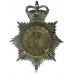 Oldham Borough Police Blackened Helmet Plate - Queen's Crown