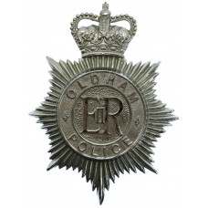 Oldham Borough Police Helmet Plate - Queen's Crown