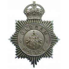 Oldham Borough Police Helmet Plate - King's Crown