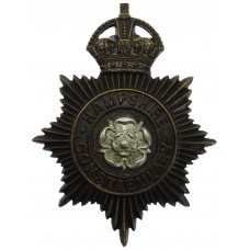 Hampshire Constabulary Night Helmet Plate - King's Crown