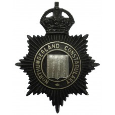 Northumberland Constabulary Night Helmet Plate - King's Crown