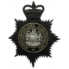 Northumberland Constabulary Night Helmet Plate - Queen's Crown