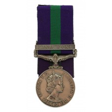 General Service Medal (Clasp - Canal Zone) - Pte. T.B. Finan, Roy