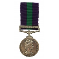 General Service Medal (Clasp - Malaya) - Pte. P. Brown, Royal Arm