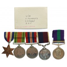 WW2, GSM (Arabian Peninsula) and RAF Long Service & Good Conduct Medal Group of Five - Warrant Officer F. Fearnley, Royal Air Force