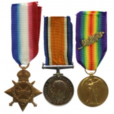 WW1 Mentioned In Despatches 1914-15 Star Medal Trio - Pte. J. Epton, Royal Marine Light Infantry - Died 7/9/19