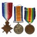 WW1 1914-15 Star Medal Trio with Original Discharge Certificate - Pte. H. Wilkinson, 8th Bn. Middlesex Regiment and 16thBn. London Regiment - Wounded