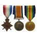 WW1 1914-15 Star Medal Trio - 2.Cpl. F. Euscher, Royal Engineers - Wounded