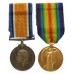 WW1 British War Medal, Victory Medal and Memorial Plaque - Pte. C.J. Smith, 2/7th Bn. Manchester Regiment - K.I.A. 8/10/17