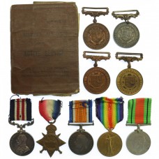 WW1 Military Medal, 1914-15 Star, British War Medal, Victory Medal and WW2 Defence Medal Group of Five - Bmbr. A. Collins, Royal Artillery