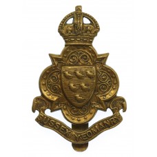 Sussex Yeomanry Cap Badge - King's Crown