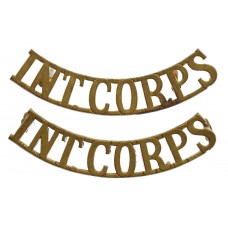 Pair of Intelligence Corps (INT CORPS) Shoulder Titles