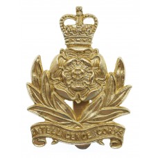 Intelligence Corps Anodised (Staybrite) Cap Badge - Queen's Crown