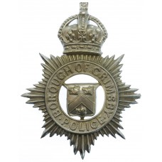 Grimsby Borough Police Helmet Plate - King's Crown