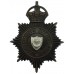 Portsmouth City Police Night Helmet Plate - King's Crown